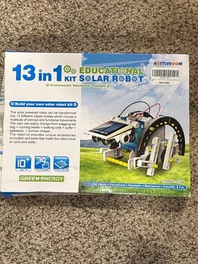 13-in-1 Educational Solar Robot Kit - White/Blue